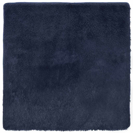 Vidaxl hoogpolig vloerkleed navarra 240x240 cm polyester marineblauw