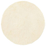 Vidaxl hoogpolig vloerkleed navarra 120x120 cm polyester crèmekleurig