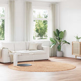 Vidaxl hoogpolig vloerkleed navarra 240x240 cm polyester beige
