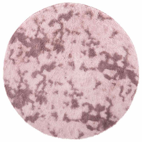 Vidaxl hoogpolig vloerkleed navarra 240x240 cm polyester stoffig roze
