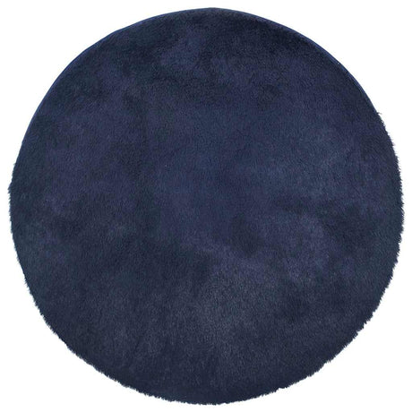 Vidaxl hoogpolig vloerkleed navarra 240x240 cm polyester marineblauw