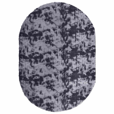 Vidaxl hoogpolig vloerkleed navarra 300x200 cm polyester donkergrijs