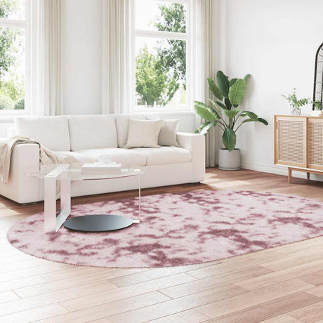 Vidaxl hoogpolig vloerkleed navarra 300x200 cm polyester stoffig roze