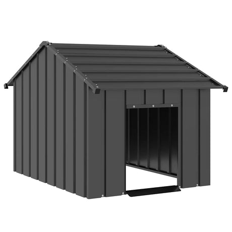 Vidaxxl hundehus med tag 83x130x85 cm galvaniseret stål