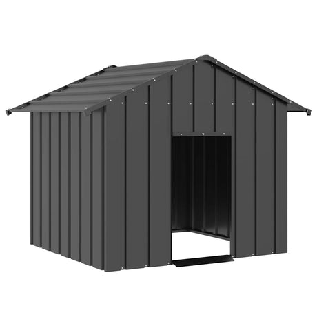 Vidaxxl hundehus med tag 131x101x102 cm galvaniseret stål
