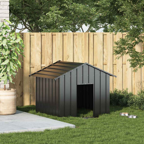 Vidaxxl hundehus med tag 131x101x102 cm galvaniseret stål