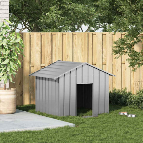 Vidaxxl hundehus med tag 131x101x102 cm galvaniseret stål