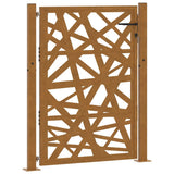 Vidaxl poort met lichtontwerp 100x125 cm weervast staal