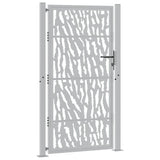 Vidaxl poort met sporenontwerp 100x175 cm weervast staal