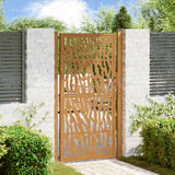 Vidaxl poort met sporenontwerp 100x175 cm weervast staal