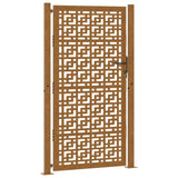 Vidaxl poort met kruisontwerp 100x175 cm weervast staal