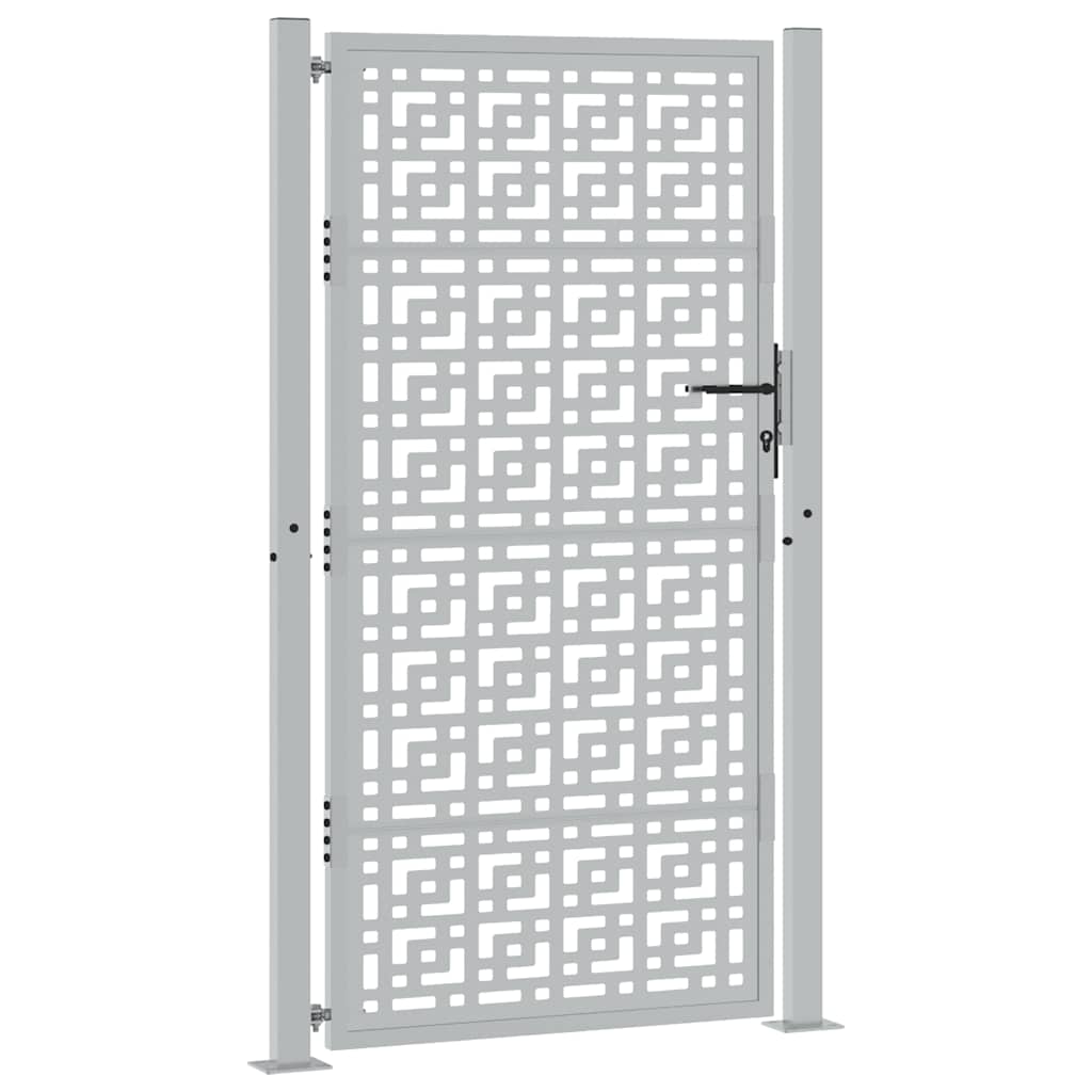 Vidaxl poort met kruisontwerp 100x175 cm weervast staal
