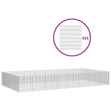 VidaXL dyreinternat 24 paneler 54x60 cm galvaniseret jern