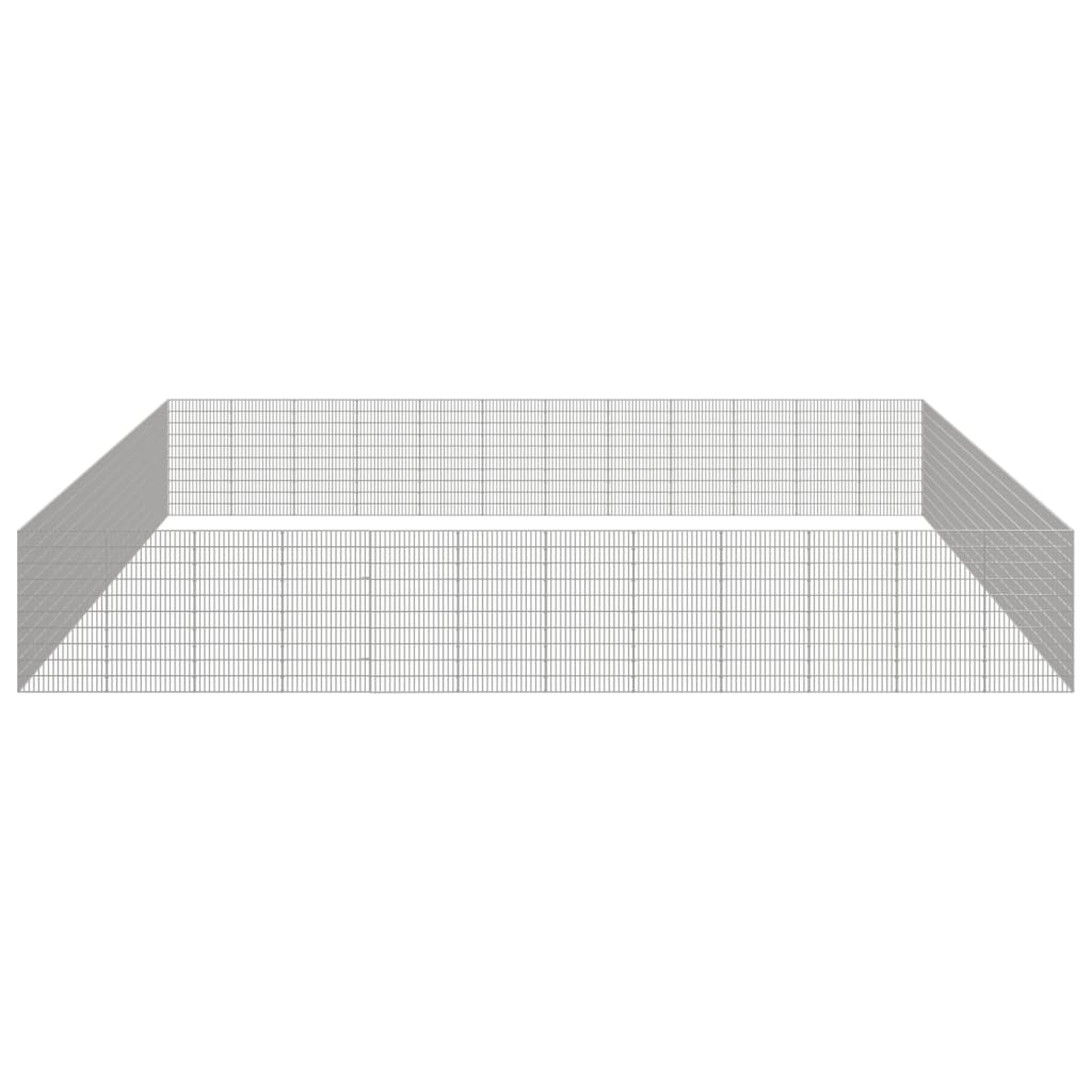 VidaXL Dyreværn 48 paneler 54x100 cm galvaniseret jern