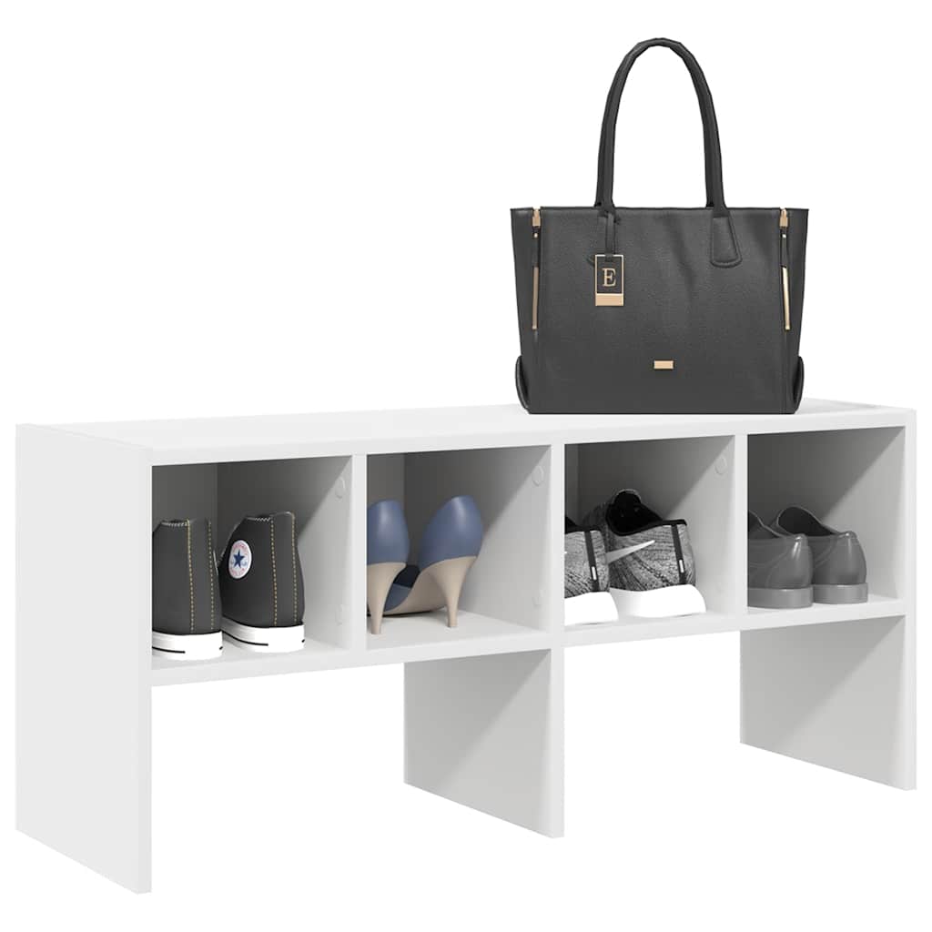 VidaXL skostativ stabelbar 89,5x30x40 cm hvid