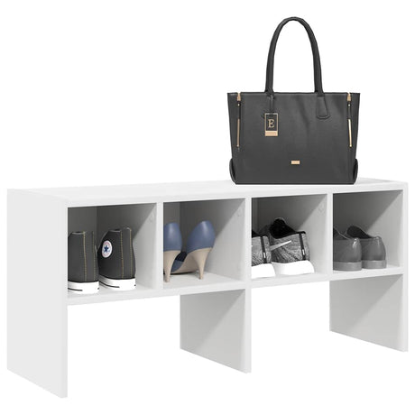 VidaXL skostativ stabelbar 89,5x30x40 cm hvid