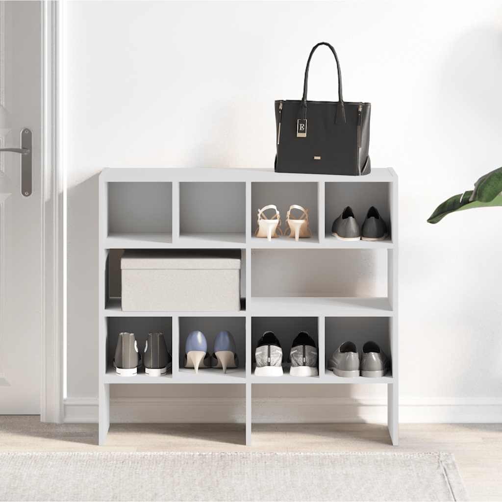 VidaXL skostativer 2 stk stabelbare 89,5x30x40 cm hvid