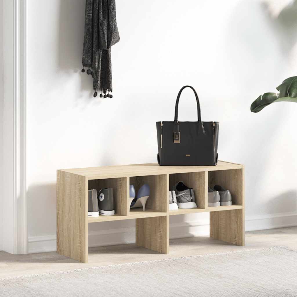 VidaXL skostativ stabelbar 89,5x30x40 cm sonoma eg-farvet