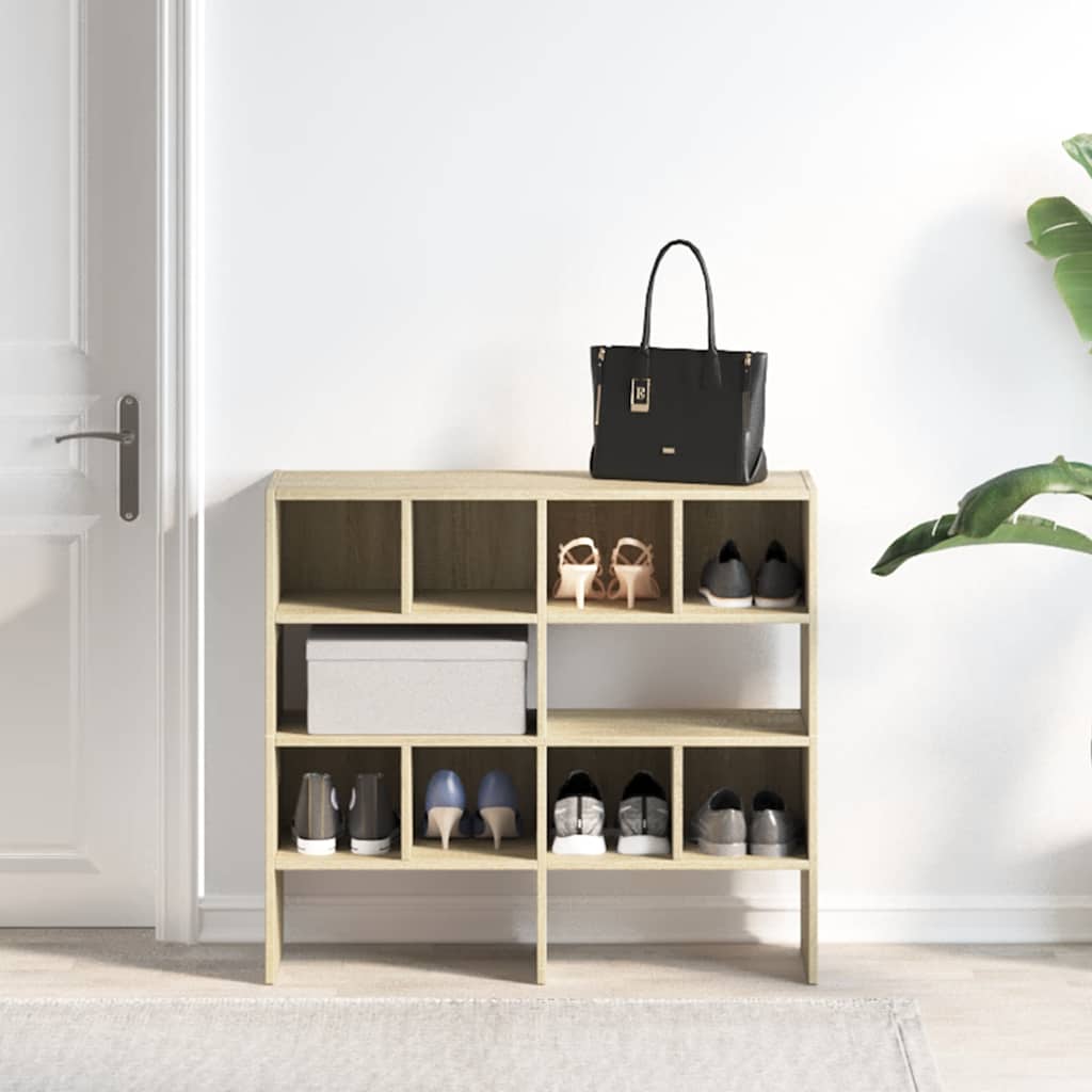 VidaXL skostativer 2 stk stabelbare 89,5x30x40 cm sonoma eg farve