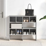 Vidaxx skostativer 2 stk stabelbare 89,5x30x40 cm betongrå