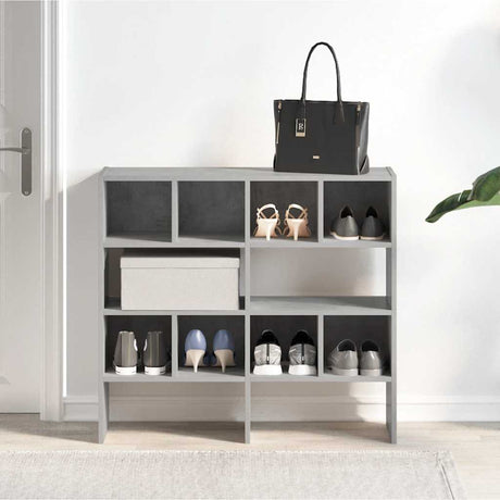 Vidaxx skostativer 2 stk stabelbare 89,5x30x40 cm betongrå