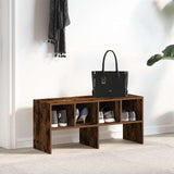 VidaXL skostativ stabelbar 89,5x30x40 cm røget eg