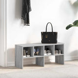 VidaXL skostativ stabelbar 89,5x30x40 cm grå sonoma eg