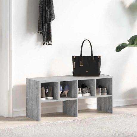 VidaXL skostativ stabelbar 89,5x30x40 cm grå sonoma eg