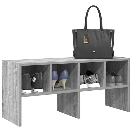 VidaXL skostativ stabelbar 89,5x30x40 cm grå sonoma eg