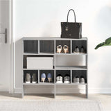 Vidaxx skostativer 2 stk stabelbare 89,5x30x40 cm grå sonoma eg