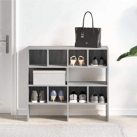 Vidaxx skostativer 2 stk stabelbare 89,5x30x40 cm grå sonoma eg