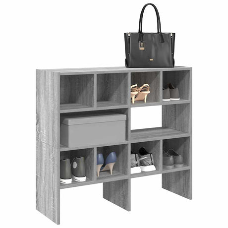 Vidaxx skostativer 2 stk stabelbare 89,5x30x40 cm grå sonoma eg
