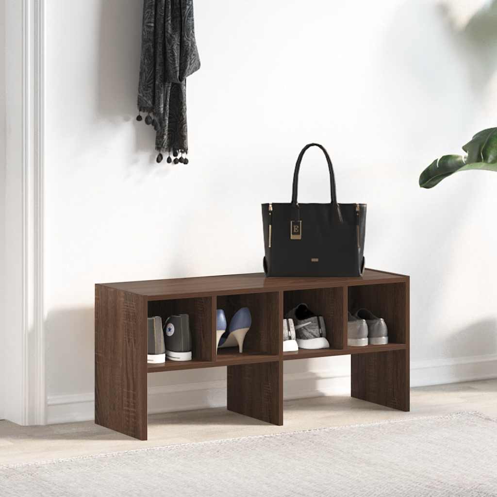 VidaXL skostativ stabelbar 89,5x30x40 cm brun eg farve