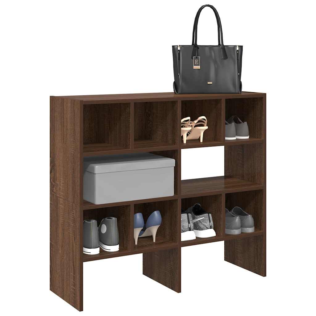 VidaXL skostativer 2 stk stabelbare 89,5x30x40 cm brun eg farve