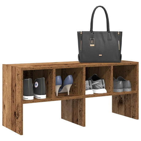 VidaXL skostativ stabelbar 89,5x30x40 cm gammelt træfarvet