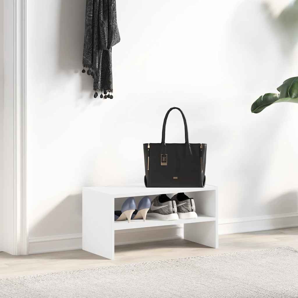 VidaXL skostativ stabelbar 60x30x30,5 cm hvid