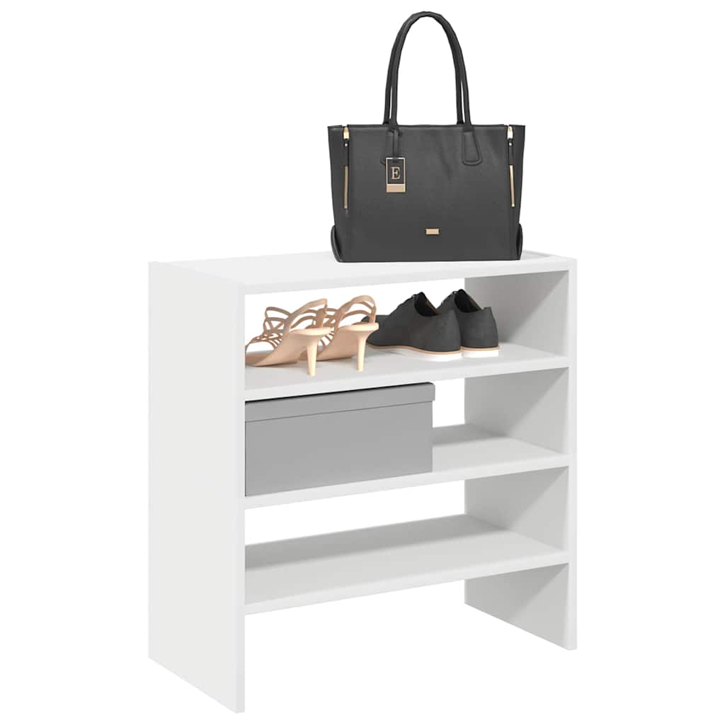 VidaXL skostativer 2 stk stabelbare 60x30x30,5 cm hvid
