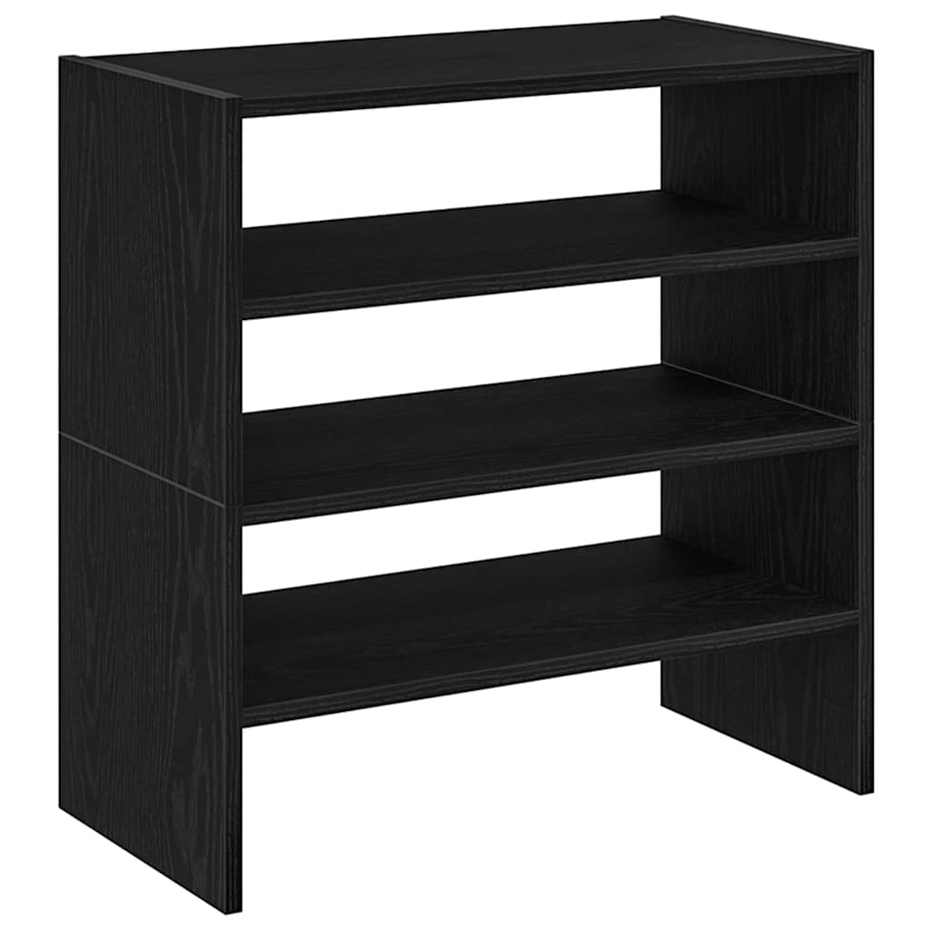 Vidaxx skostativer 2 stk stabelbare 60x30x30,5 cm sort eg