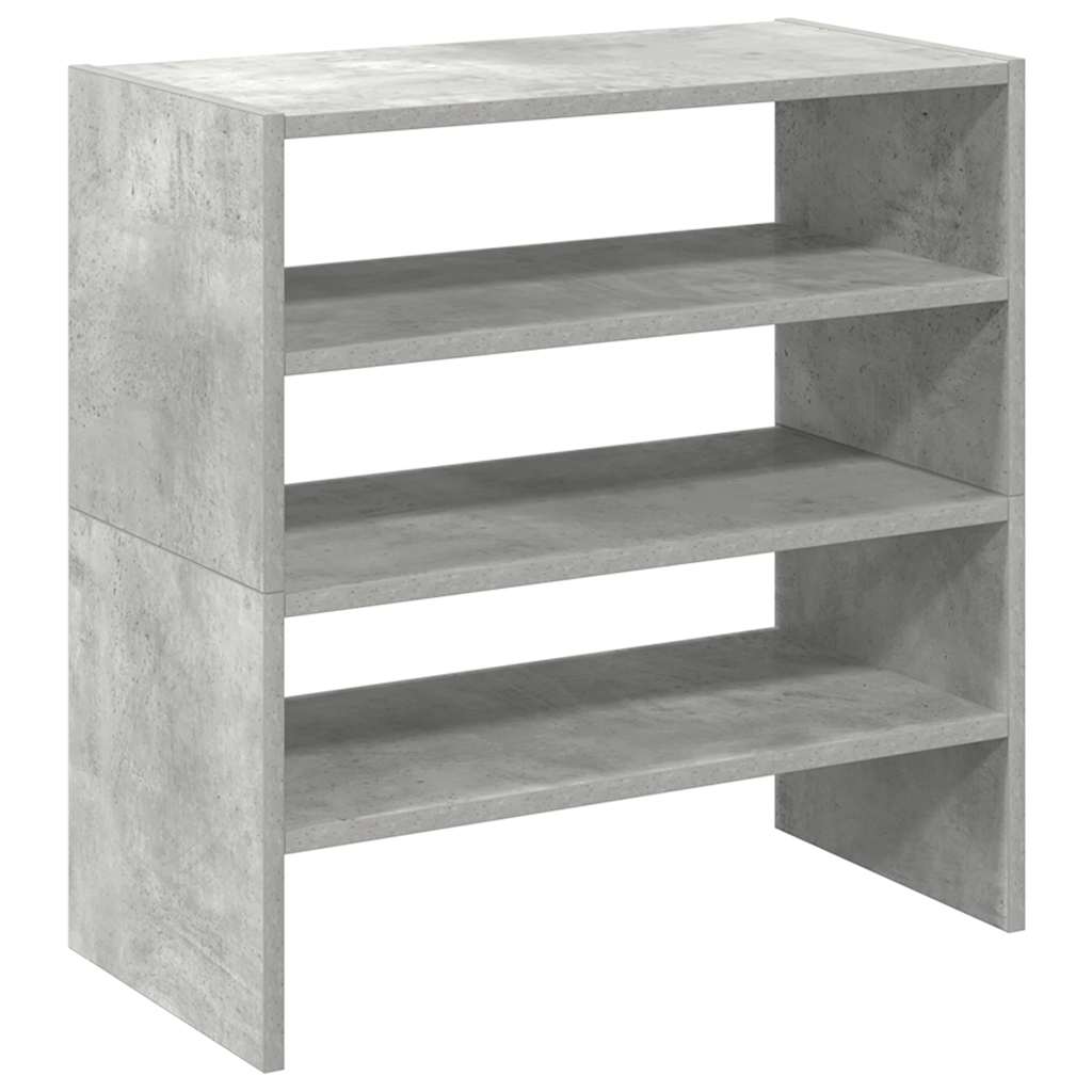 Vidaxx skostativer 2 stk stabelbare 60x30x30,5 cm betongrå