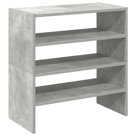 Vidaxx skostativer 2 stk stabelbare 60x30x30,5 cm betongrå