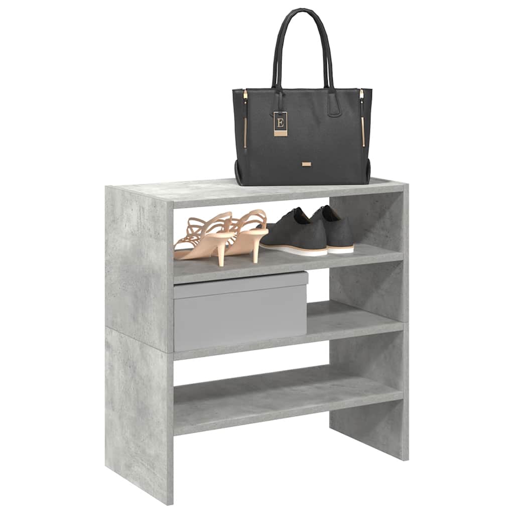 Vidaxx skostativer 2 stk stabelbare 60x30x30,5 cm betongrå