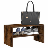 VidaXL skostativ stabelbar 60x30x30,5 cm røget eg
