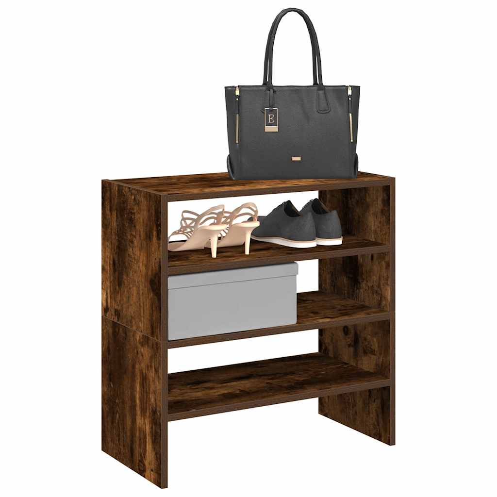 Vidaxx skostativer 2 stk stabelbare 60x30x30,5 cm røget eg farve