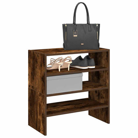 Vidaxx skostativer 2 stk stabelbare 60x30x30,5 cm røget eg farve
