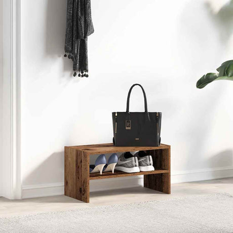VidaXL skostativ stabelbar 60x30x30,5 cm gammel træfarvet