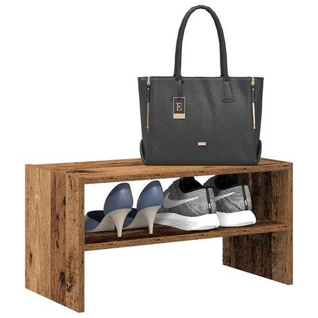 VidaXL skostativ stabelbar 60x30x30,5 cm gammel træfarvet