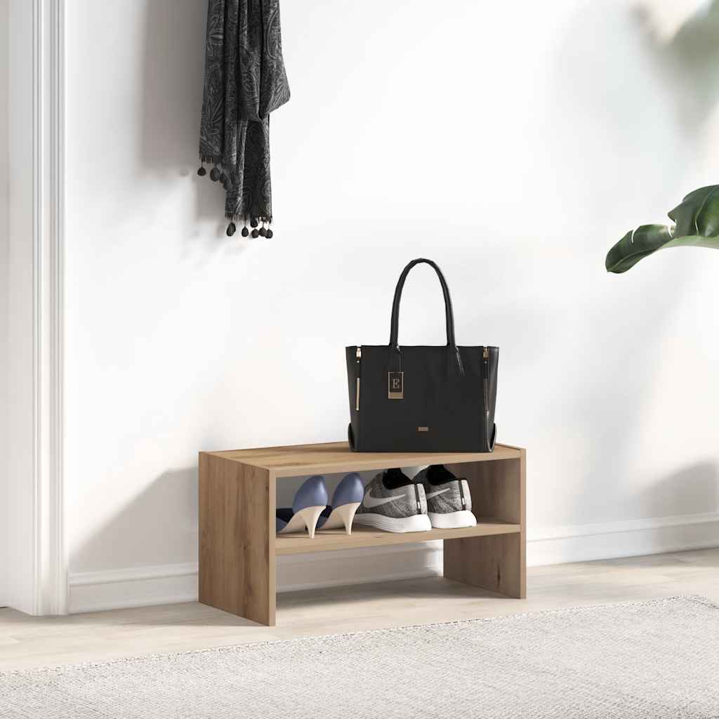 VidaXL skostativ stabelbar 60x30x30,5 cm håndværksfarvet eg