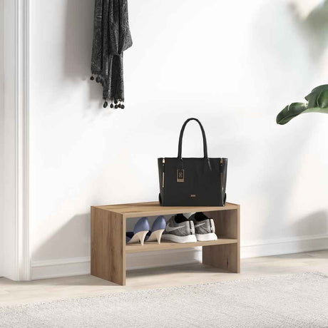 VidaXL skostativ stabelbar 60x30x30,5 cm håndværksfarvet eg