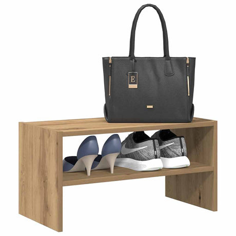 VidaXL skostativ stabelbar 60x30x30,5 cm håndværksfarvet eg