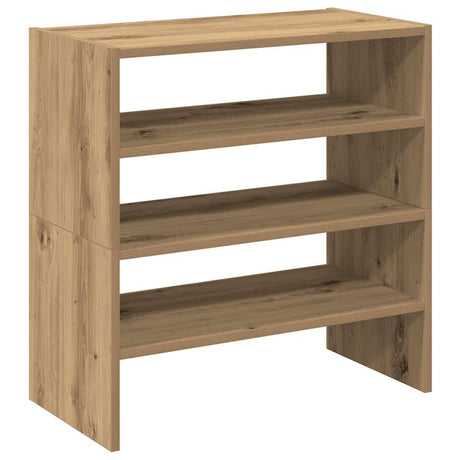 Vidaxx skostativer 2 stk stabelbare 60x30x30,5 cm håndværks eg